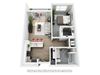Boathouse Apartments 1x1 D Floor Plan